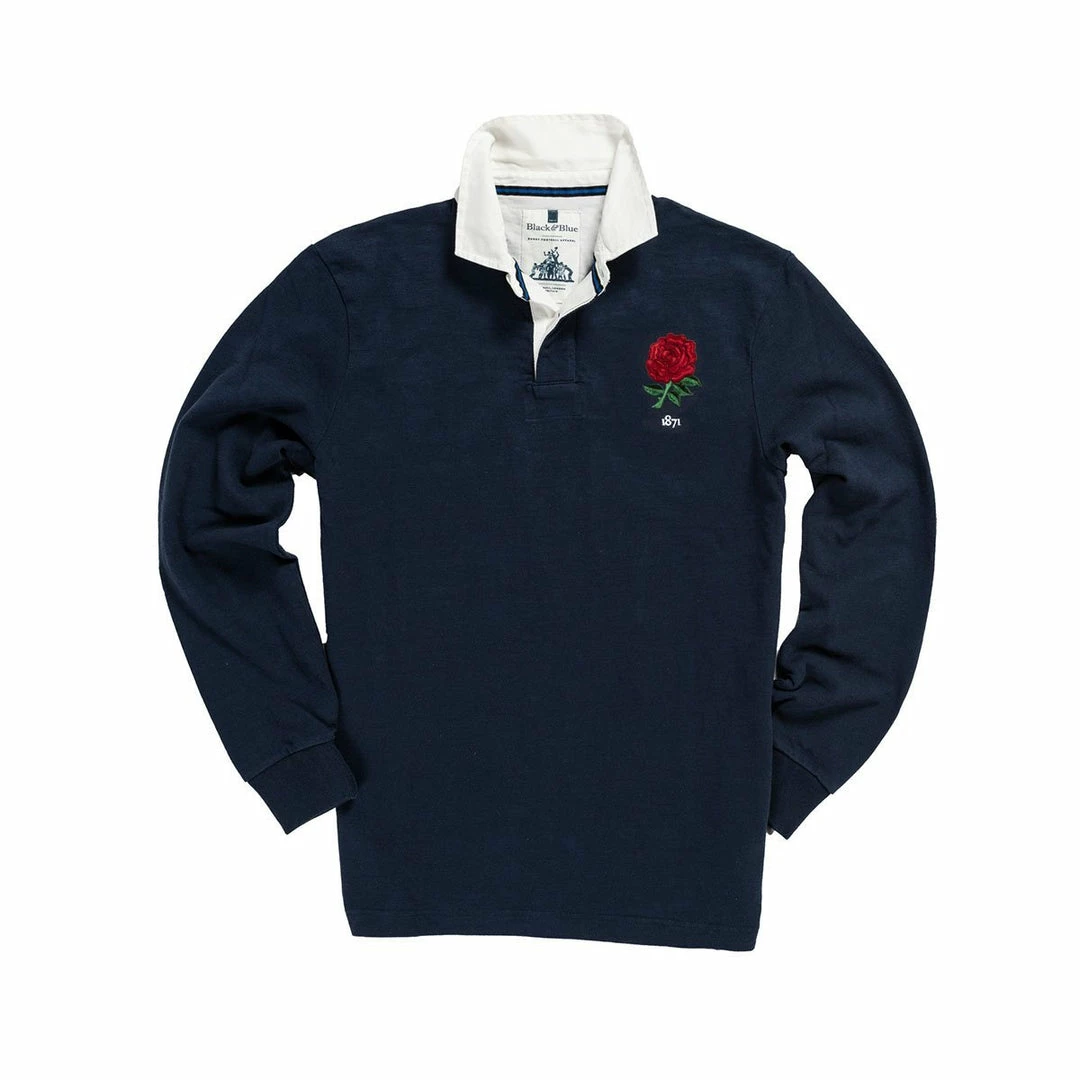 Black & Blue 1871 England 1871 Away Rugby Shirt 3 Black & Blue 1871 England 1871 Away Rugby Shirt