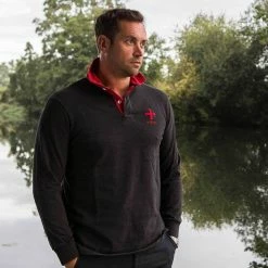 Black & Blue 1871 Clothing Law Club 1871 Rugby Shirt