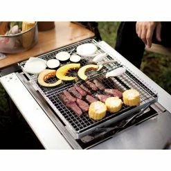 Snow Peak Grill Stainless Half Pro Camping Kit