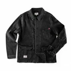&SONS Black Denim Carver Jacket Clothing