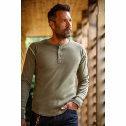 &SONS New Elder Henley Shirt Clothing